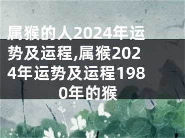 属猴的人2024年运势及运程,属猴2024年运势及运程1980年的猴