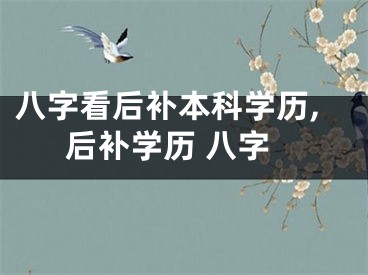 八字看后补本科学历,后补学历 八字