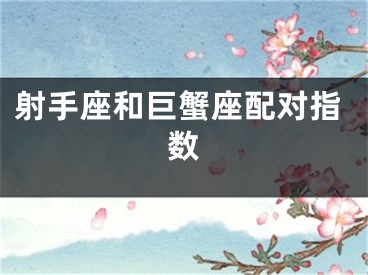 射手座和巨蟹座配对指数
