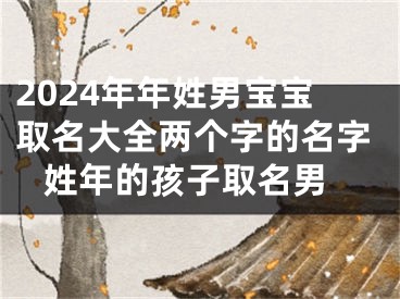 2024年年姓男宝宝取名大全两个字的名字 姓年的孩子取名男