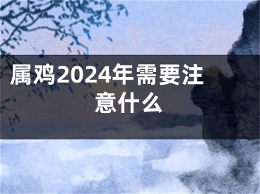 属鸡2024年需要注意什么