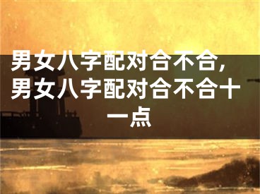 男女八字配对合不合,男女八字配对合不合十一点