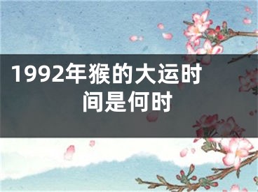 1992年猴的大运时间是何时