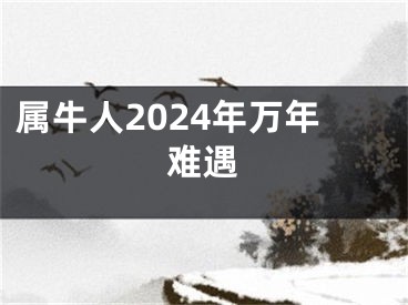 属牛人2024年万年难遇