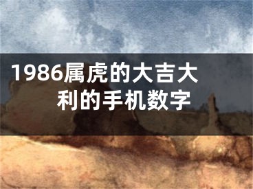 1986属虎的大吉大利的手机数字