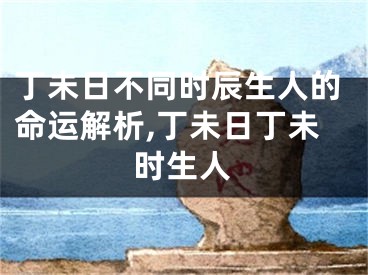 丁未日不同时辰生人的命运解析,丁未日丁未时生人