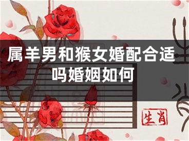 属羊男和猴女婚配合适吗婚姻如何