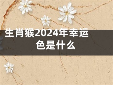 生肖猴2024年幸运色是什么