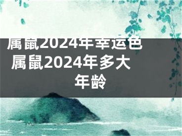 属鼠2024年幸运色 属鼠2024年多大年龄