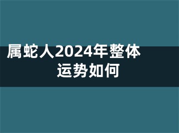 属蛇人2024年整体运势如何