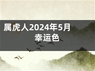 属虎人2024年5月幸运色