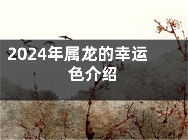 2024年属龙的幸运色介绍