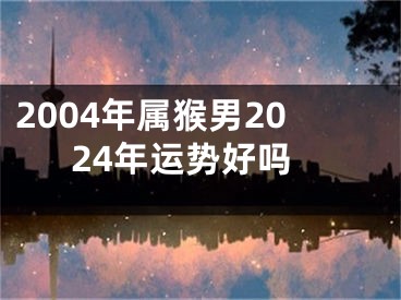 2004年属猴男2024年运势好吗