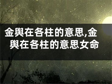 金舆在各柱的意思,金舆在各柱的意思女命