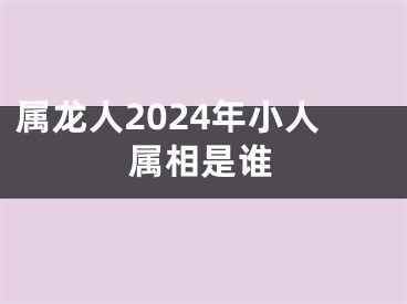 属龙人2024年小人属相是谁