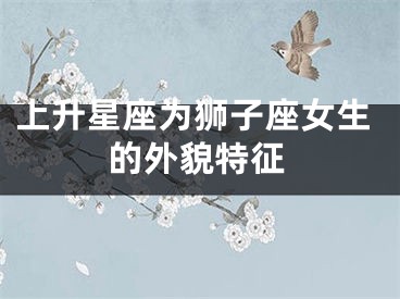 上升星座为狮子座女生的外貌特征