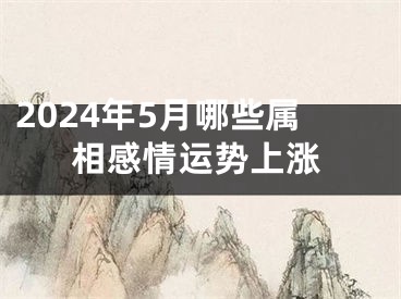 2024年5月哪些属相感情运势上涨