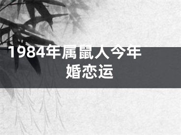 1984年属鼠人今年婚恋运
