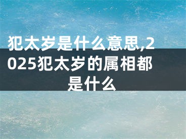 犯太岁是什么意思,2025犯太岁的属相都是什么