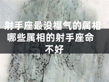 射手座最没福气的属相 哪些属相的射手座命不好