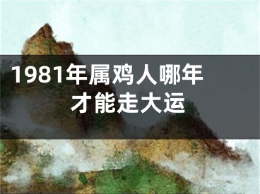 1981年属鸡人哪年才能走大运