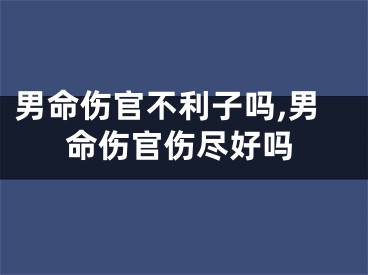 男命伤官不利子吗,男命伤官伤尽好吗