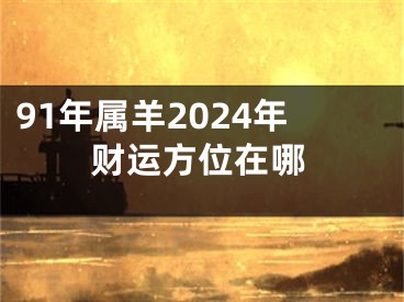 91年属羊2024年财运方位在哪