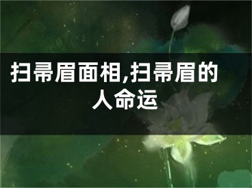 扫帚眉面相,扫帚眉的人命运