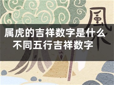 属虎的吉祥数字是什么 不同五行吉祥数字
