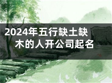 2024年五行缺土缺木的人开公司起名