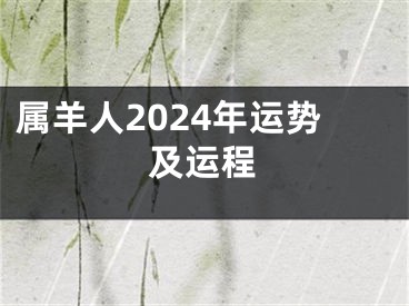 属羊人2024年运势及运程