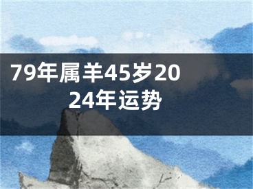 79年属羊45岁2024年运势