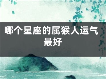 哪个星座的属猴人运气最好