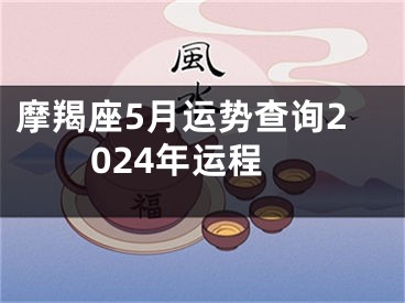 摩羯座5月运势查询2024年运程