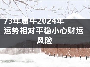 73年属牛2024年运势相对平稳小心财运风险