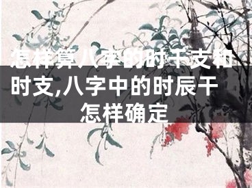 怎样算八字的时干支和时支,八字中的时辰干怎样确定