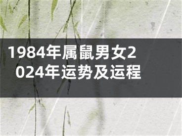 1984年属鼠男女2024年运势及运程
