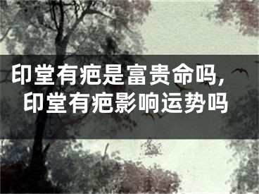 印堂有疤是富贵命吗,印堂有疤影响运势吗