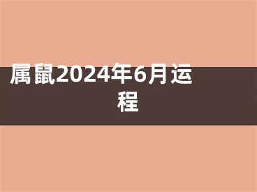 属鼠2024年6月运程