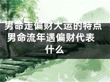男命走偏财大运的特点 男命流年遇偏财代表什么