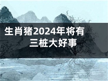 生肖猪2024年将有三桩大好事