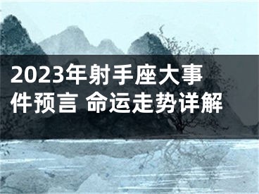 2023年射手座大事件预言 命运走势详解