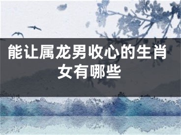 能让属龙男收心的生肖女有哪些
