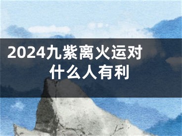 2024九紫离火运对什么人有利