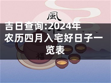 吉日查询:2024年农历四月入宅好日子一览表