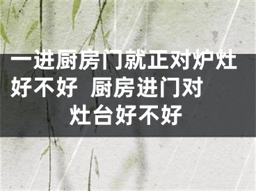 一进厨房门就正对炉灶好不好  厨房进门对灶台好不好