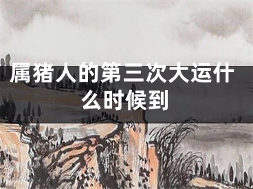 属猪人的第三次大运什么时候到