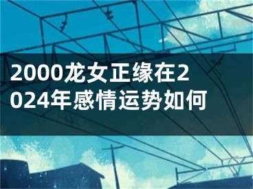 2000龙女正缘在2024年感情运势如何
