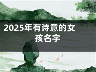 2025年有诗意的女孩名字