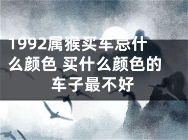 1992属猴买车忌什么颜色 买什么颜色的车子最不好